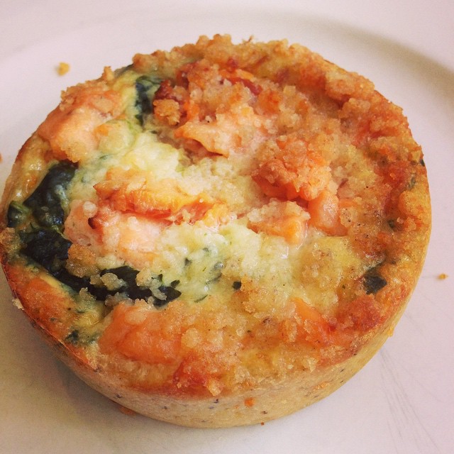 Salmon and spinach quiche - from Instagram