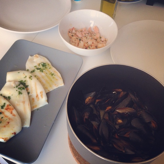 Seafood dinner tonight. - from Instagram