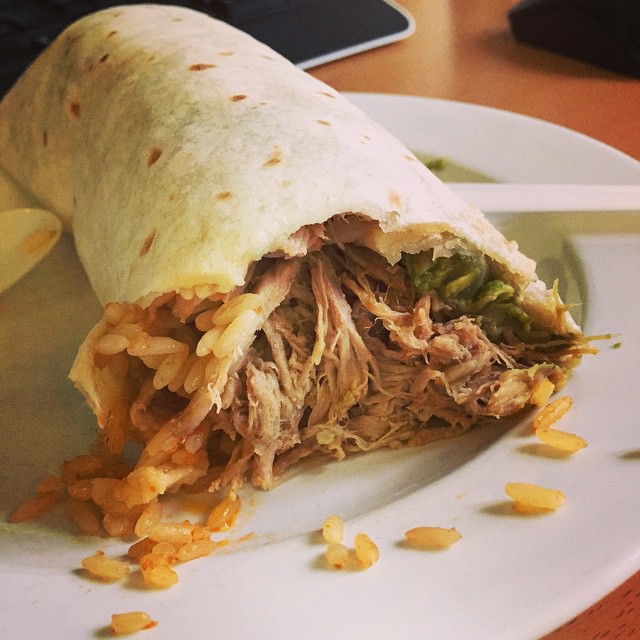 Pork burritos - from Instagram