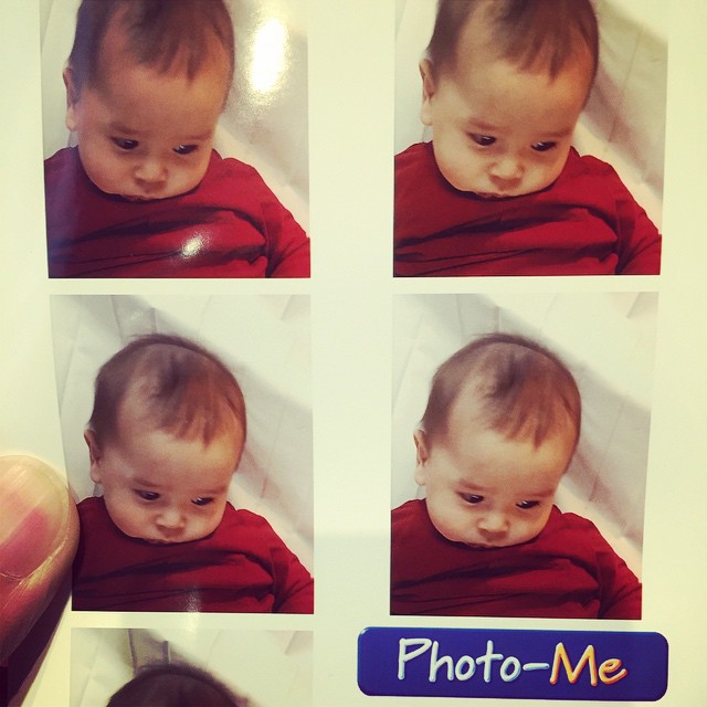 Tried to get the boy to sit still for his passport picture was near impossible. - from Instagram