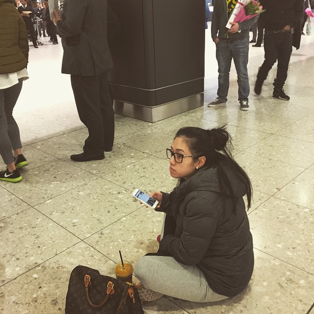 What a fob sitting in arrivals on the floor. - from Instagram