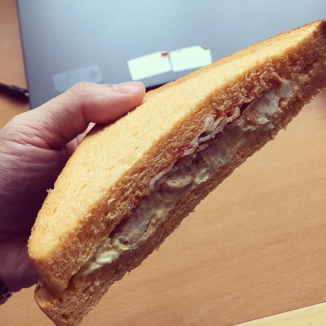 All day breakfast in a baked bean flavoured bread. - from Instagram