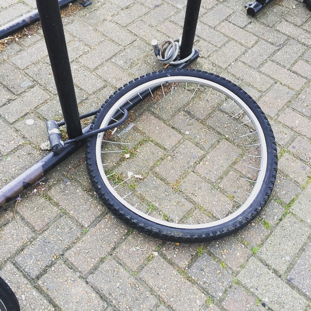 Always lock the frame of the bike. - from Instagram