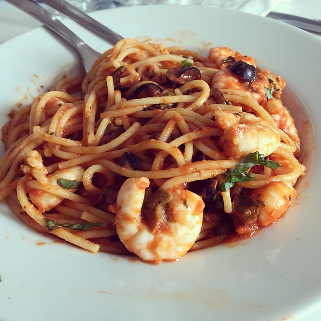 Homemade king prawn pasta. - from Instagram