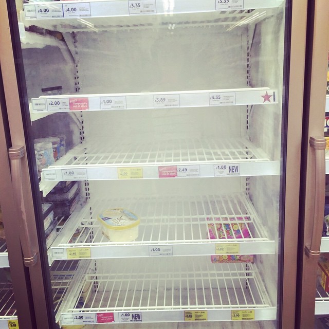No ice cream left. 