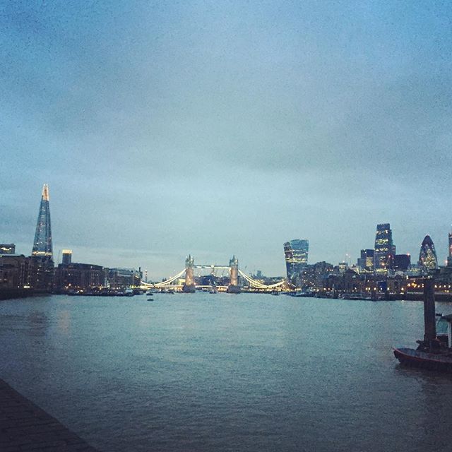 Afternoon walk.  View of #towerbridge #shard 