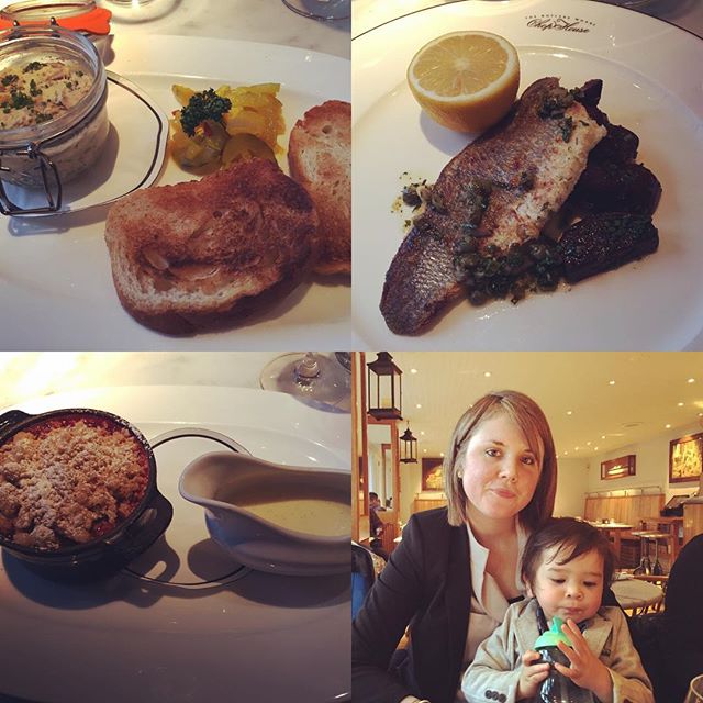 Today's lunch. Mackerel pate and pan fried sea bream.