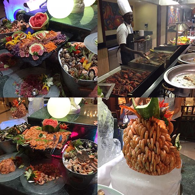 Seafood night. Amazing display.