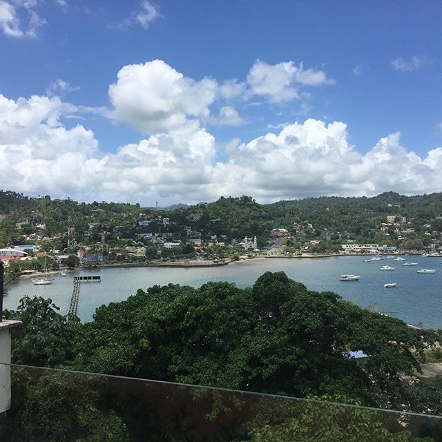 View from hotel overlooking samana town. #nofilter
