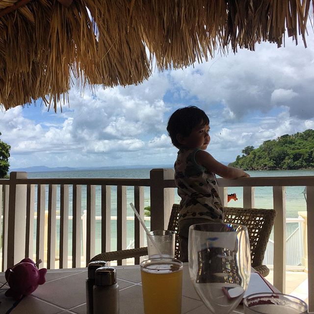 Lovely view. Drinking by the bar.