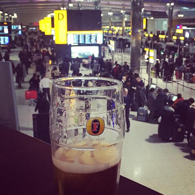 Chilling before the long drive home from the airport.