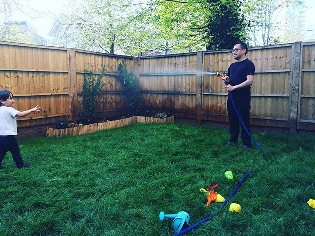 Garden fun. (Yes the grass is long) 