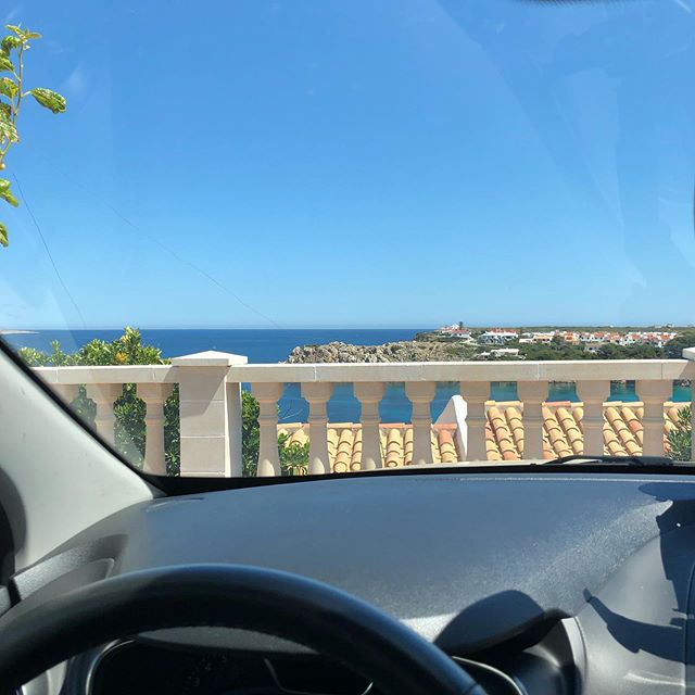 Best car park view in the world. #menorca #arenaldencastell